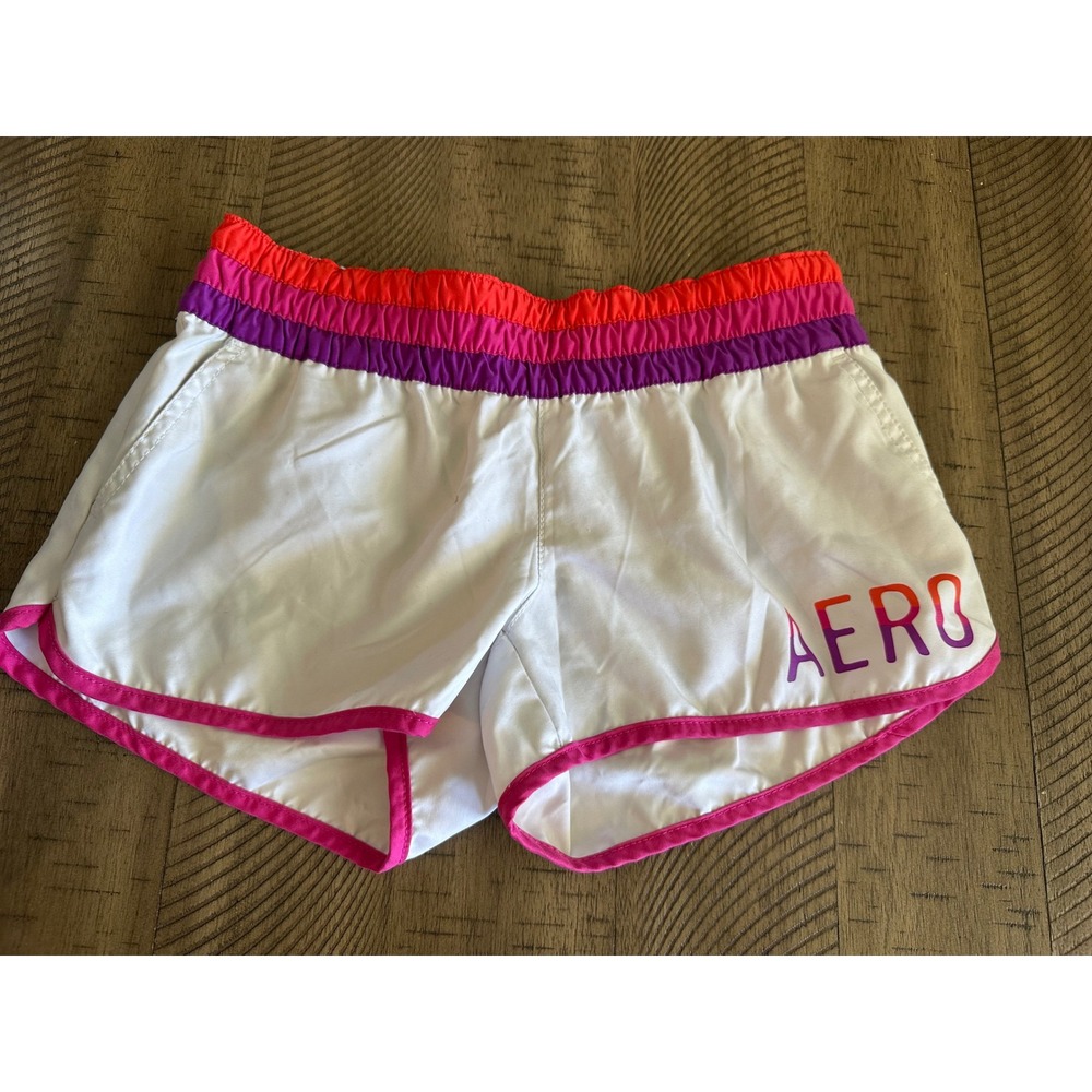 Aeropostale Retro‎ White Athletic Shorts - Girls/Juniors S